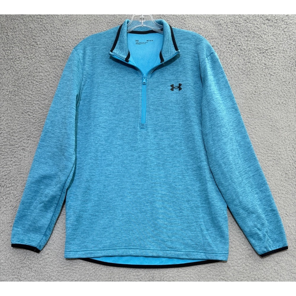 Under Armour Loose 1/2 Zip Fleece Sweatshirt Jacket Mens Medium Blue Golf